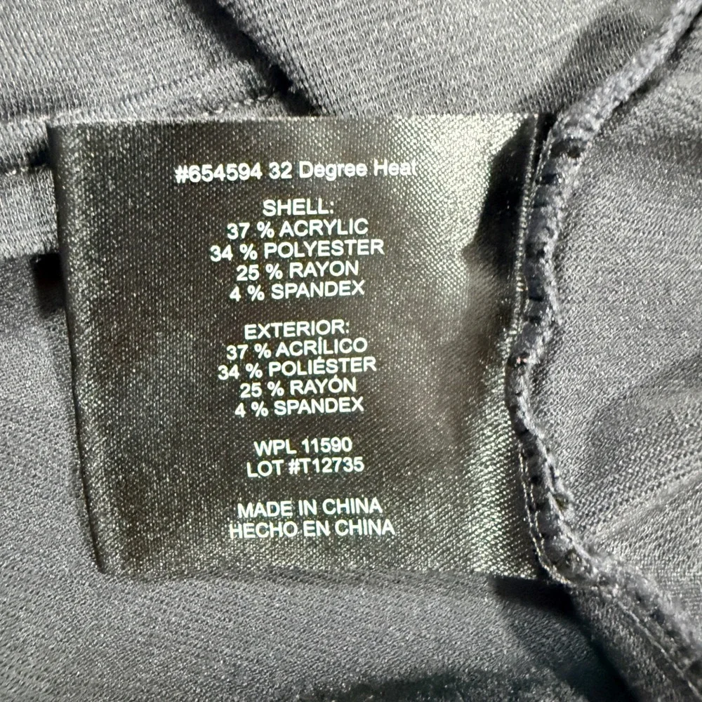 Weatherproof 32 Degrees Heat Shirt Mens L Black Good Thermal Base Layer Top